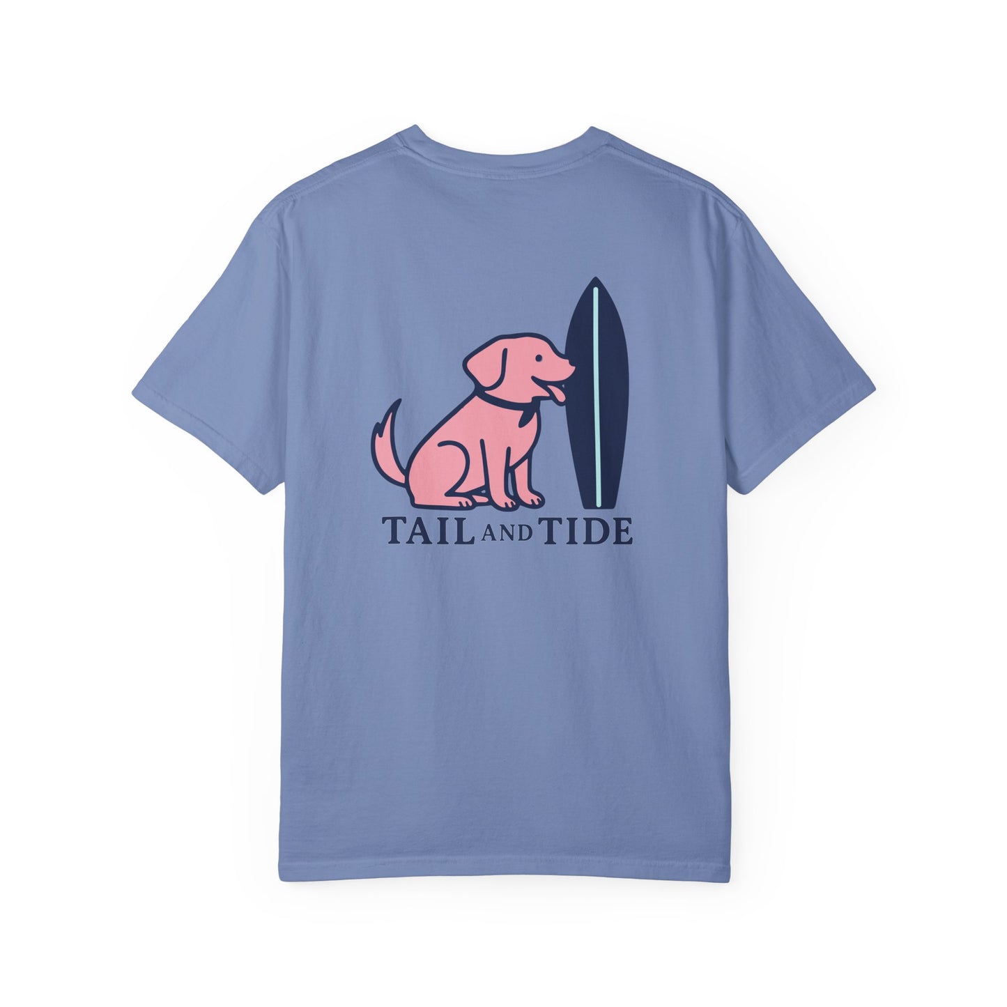 Labrador Surfboard Tee β Preppy Coastal Dog Mom Shirt | Tail and Tide Co.