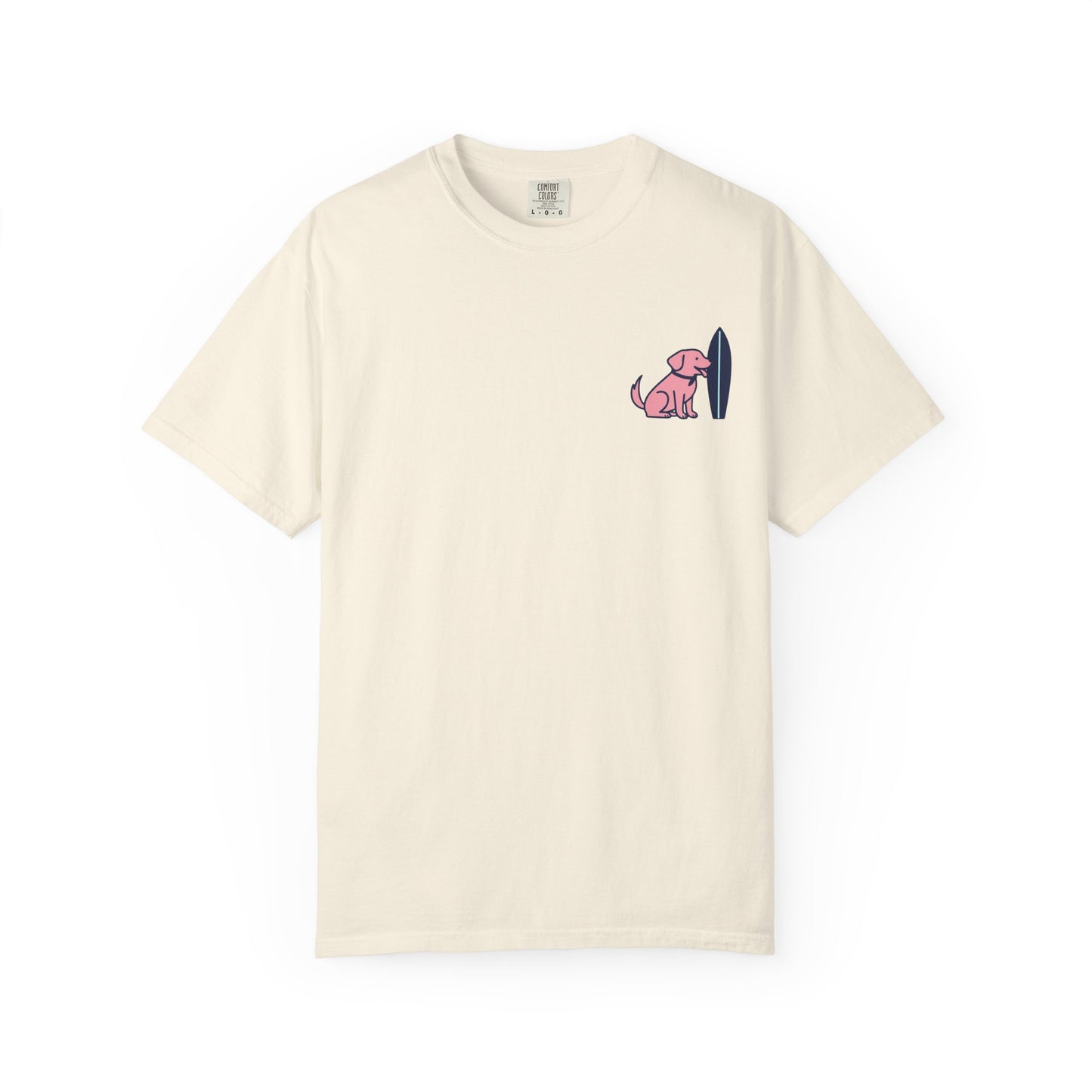 Labrador Surfboard Tee β Preppy Coastal Dog Mom Shirt | Tail and Tide Co.