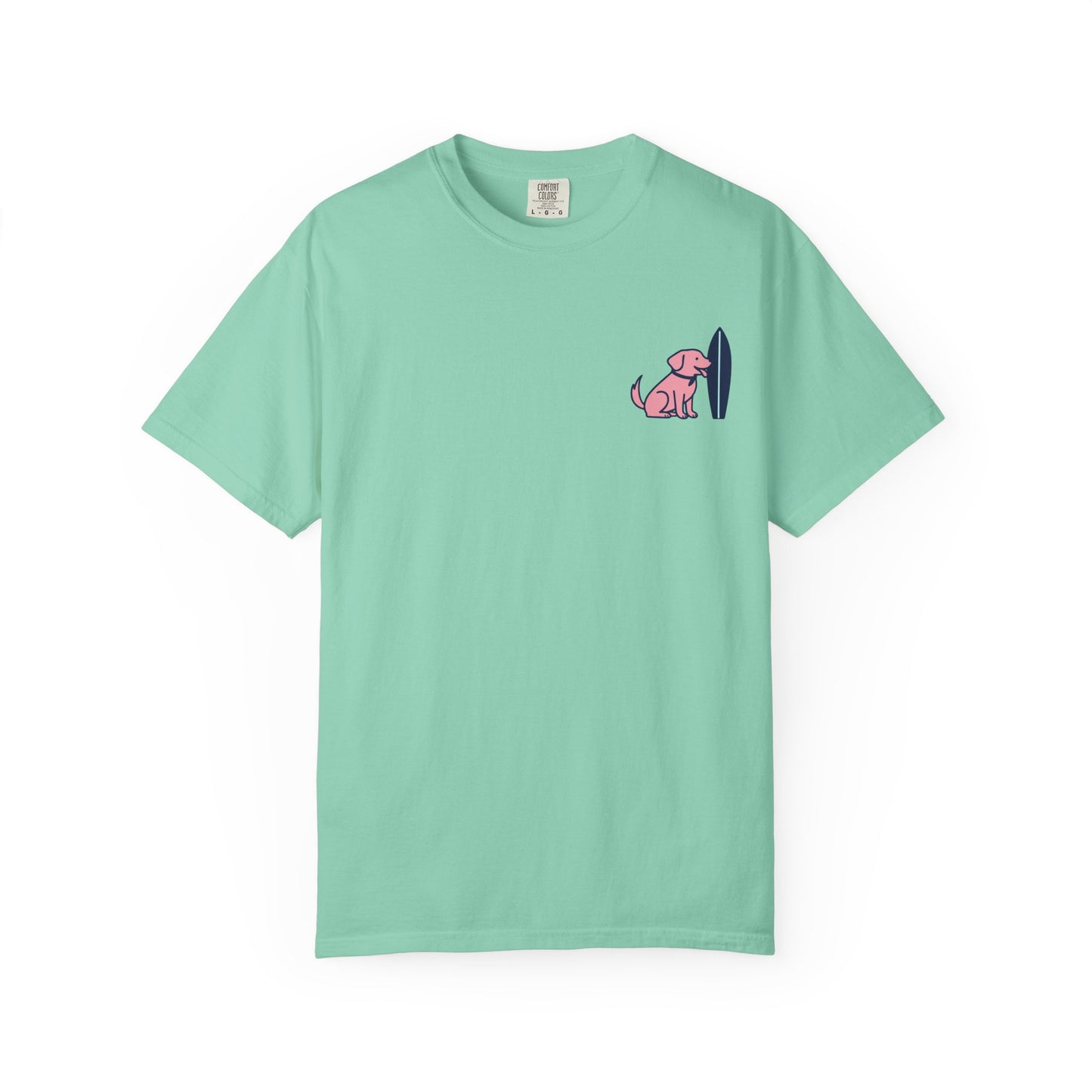 Labrador Surfboard Tee β Preppy Coastal Dog Mom Shirt | Tail and Tide Co.