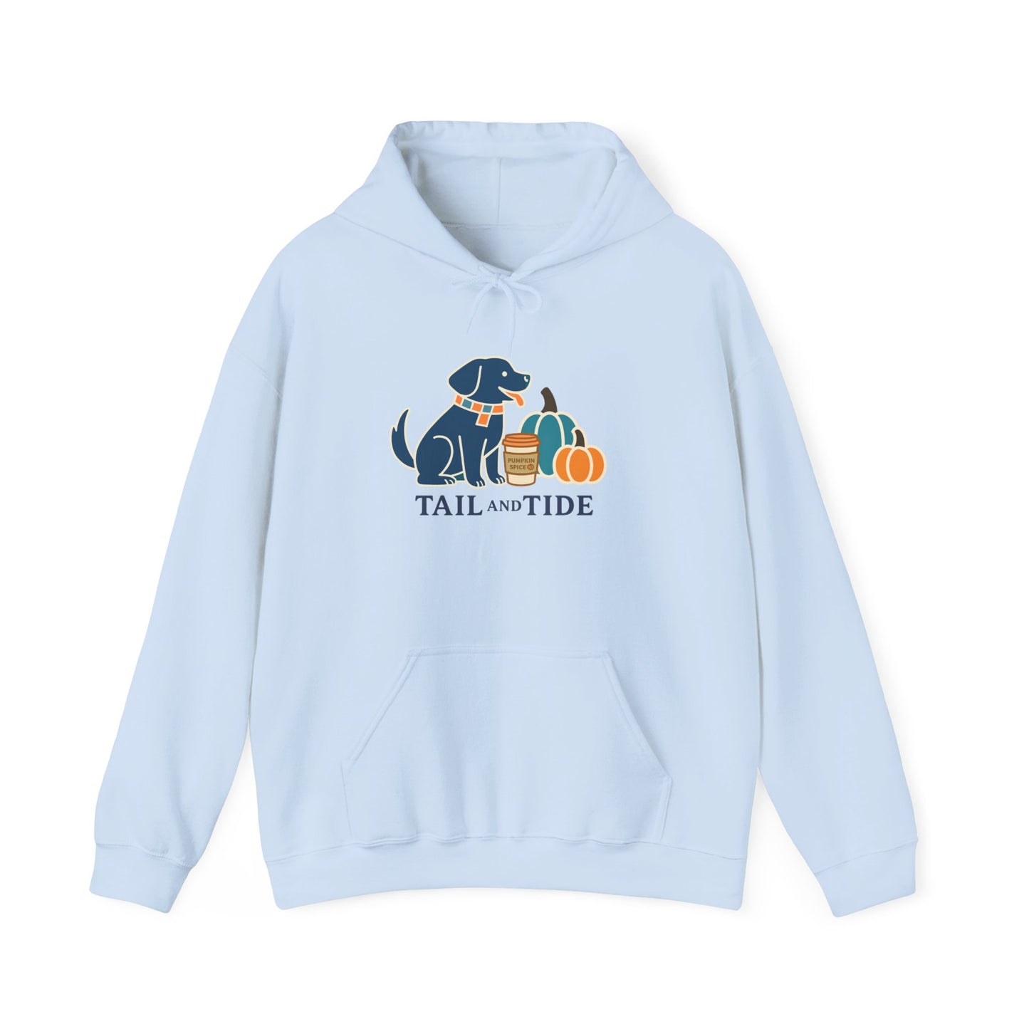 Pumpkin Spice Dog Mom Hoodie – Light Blue (Gildan 18500)