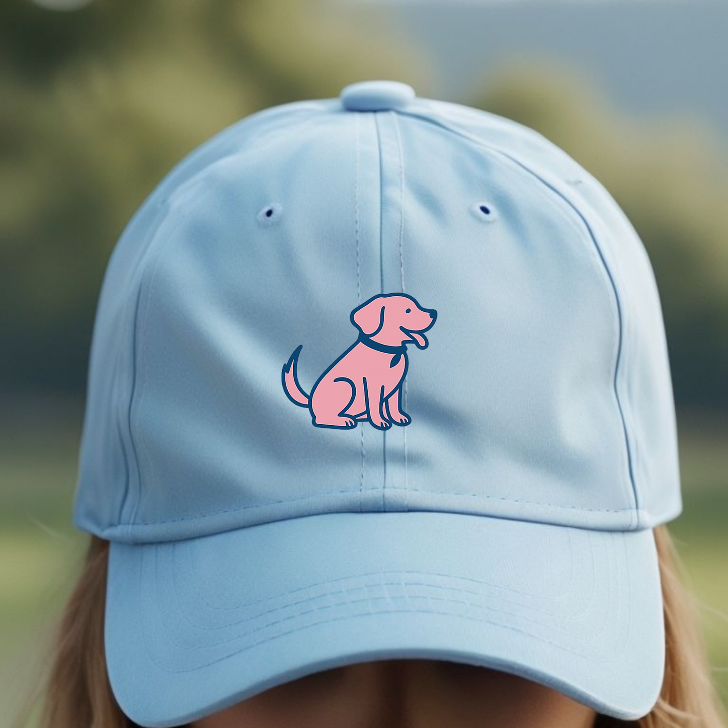 coastal-dog-mom-light blue -hat-lifestyle-labrador-inspired