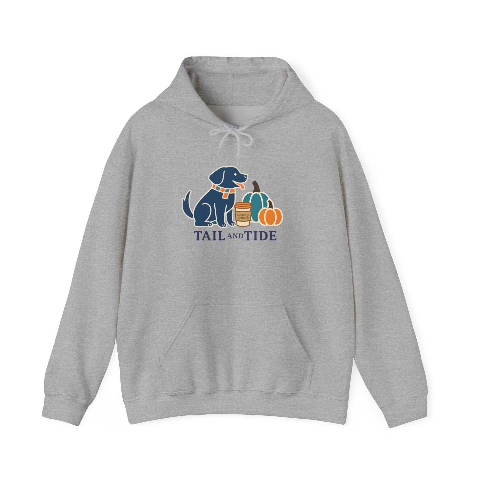 Sport Gray Pumpkin Spice Dog Mom Hoodie – Labrador Inspired Coastal Sweatshirt